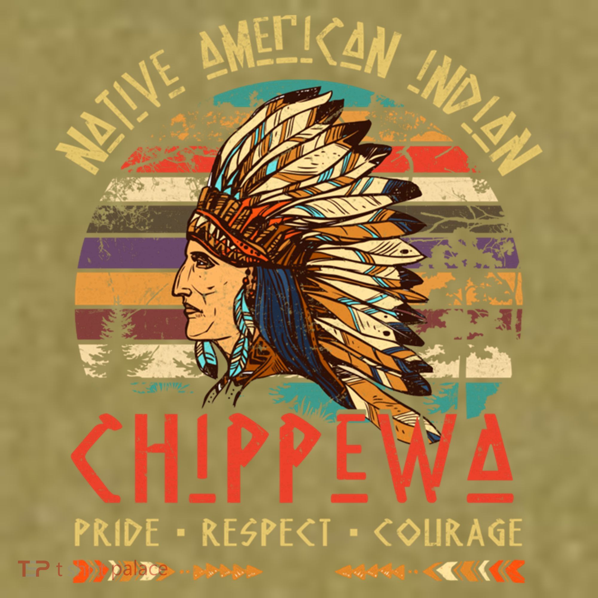 Chippewa Native American Indian Pride Indigenous Tribe Garment-Dyed Women's Muscle Tee