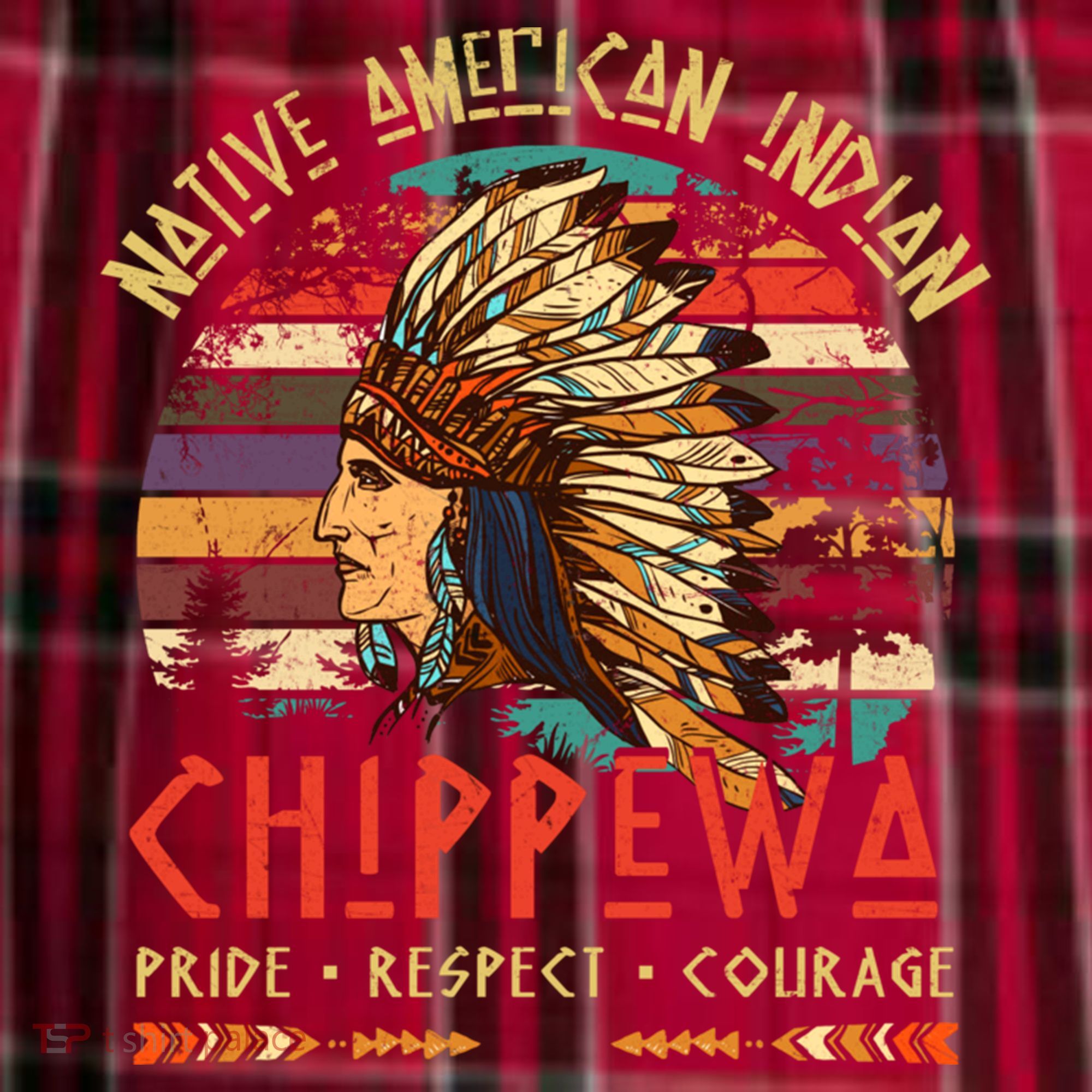 Chippewa Native American Indian Pride Indigenous Tribe Men's Flannel Plaid Pajama Pants