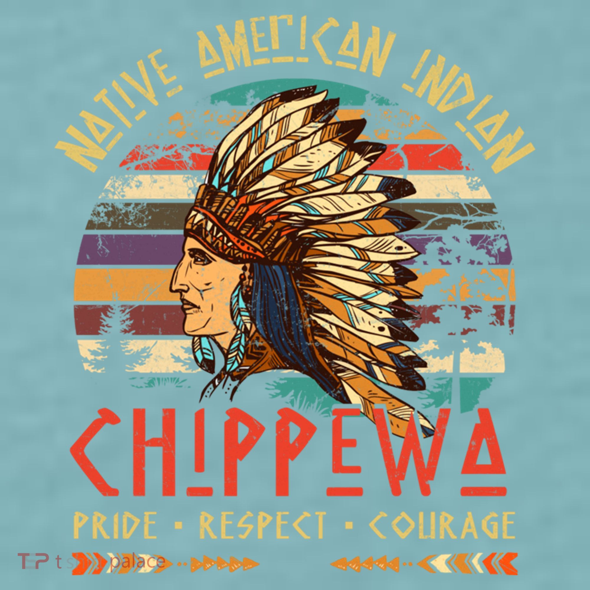 Chippewa Native American Indian Pride Indigenous Tribe Sueded Cloud Jersey T-Shirt