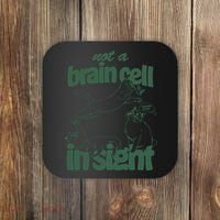 Cat Not A Brain Cell In Sight Coaster thumb 0