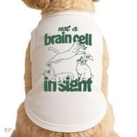 Cat Not A Brain Cell In Sight Doggie Tank thumb 0