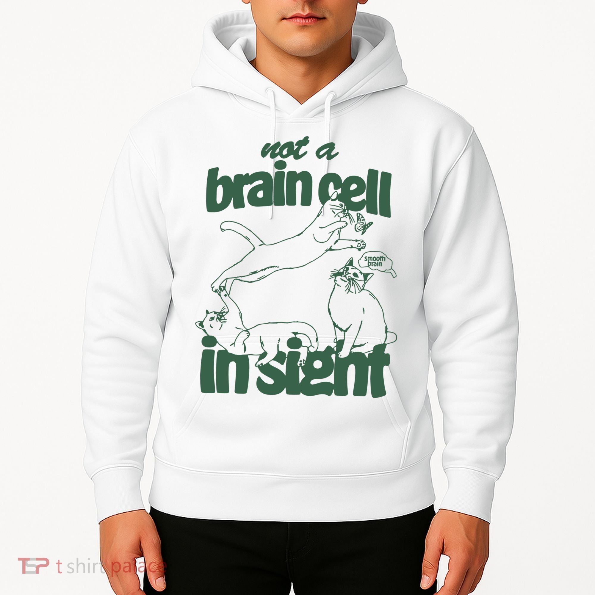 Cat Not A Brain Cell In Sight Hoodie