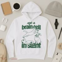 Cat Not A Brain Cell In Sight Hoodie thumb 3
