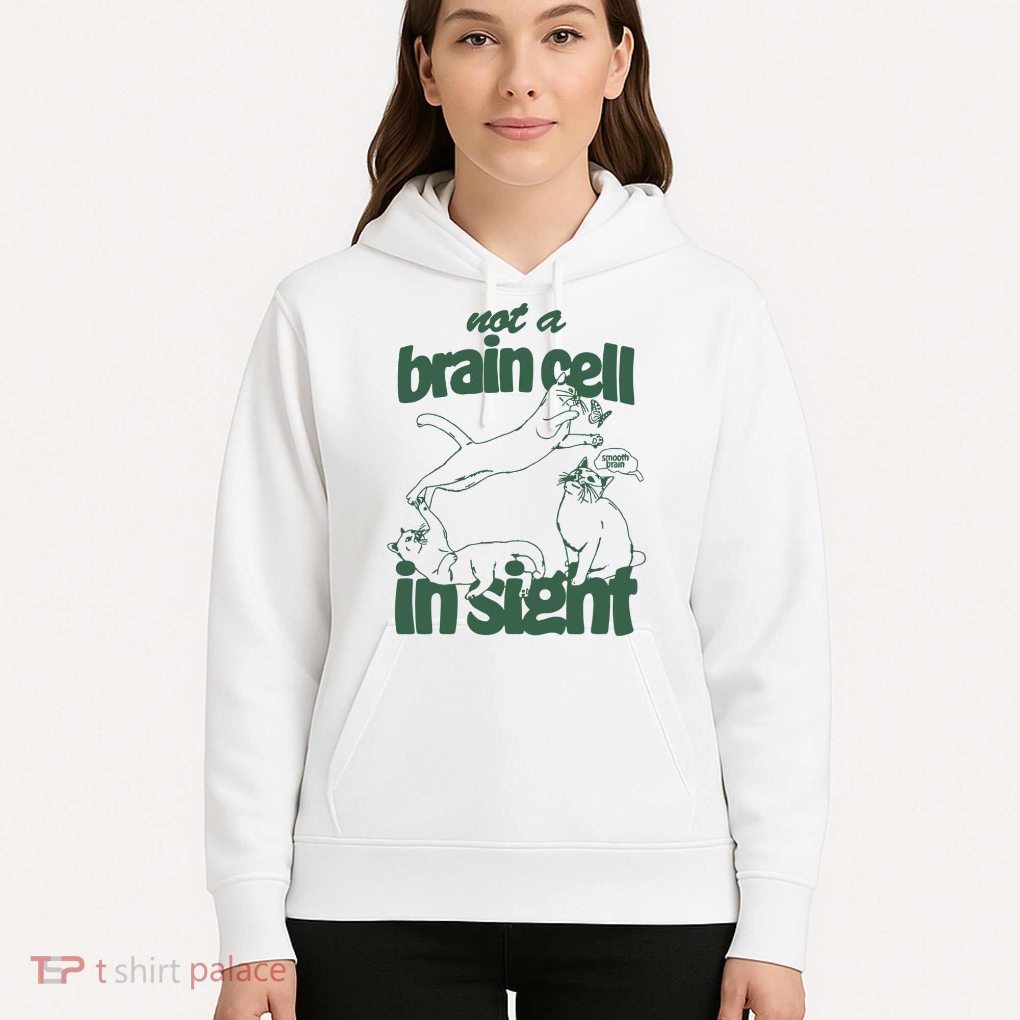 Cat Not A Brain Cell In Sight Hoodie