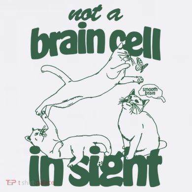 Cat Not A Brain Cell In Sight Dry Zone Grid Polo