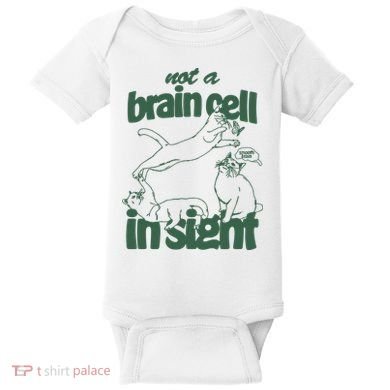 Cat Not A Brain Cell In Sight Baby Bodysuit