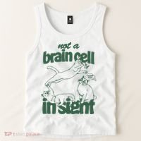 Cat Not A Brain Cell In Sight Tank Top thumb 2