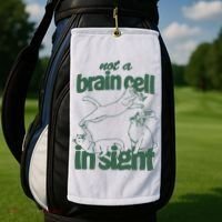 Cat Not A Brain Cell In Sight Golf Towel thumb 2
