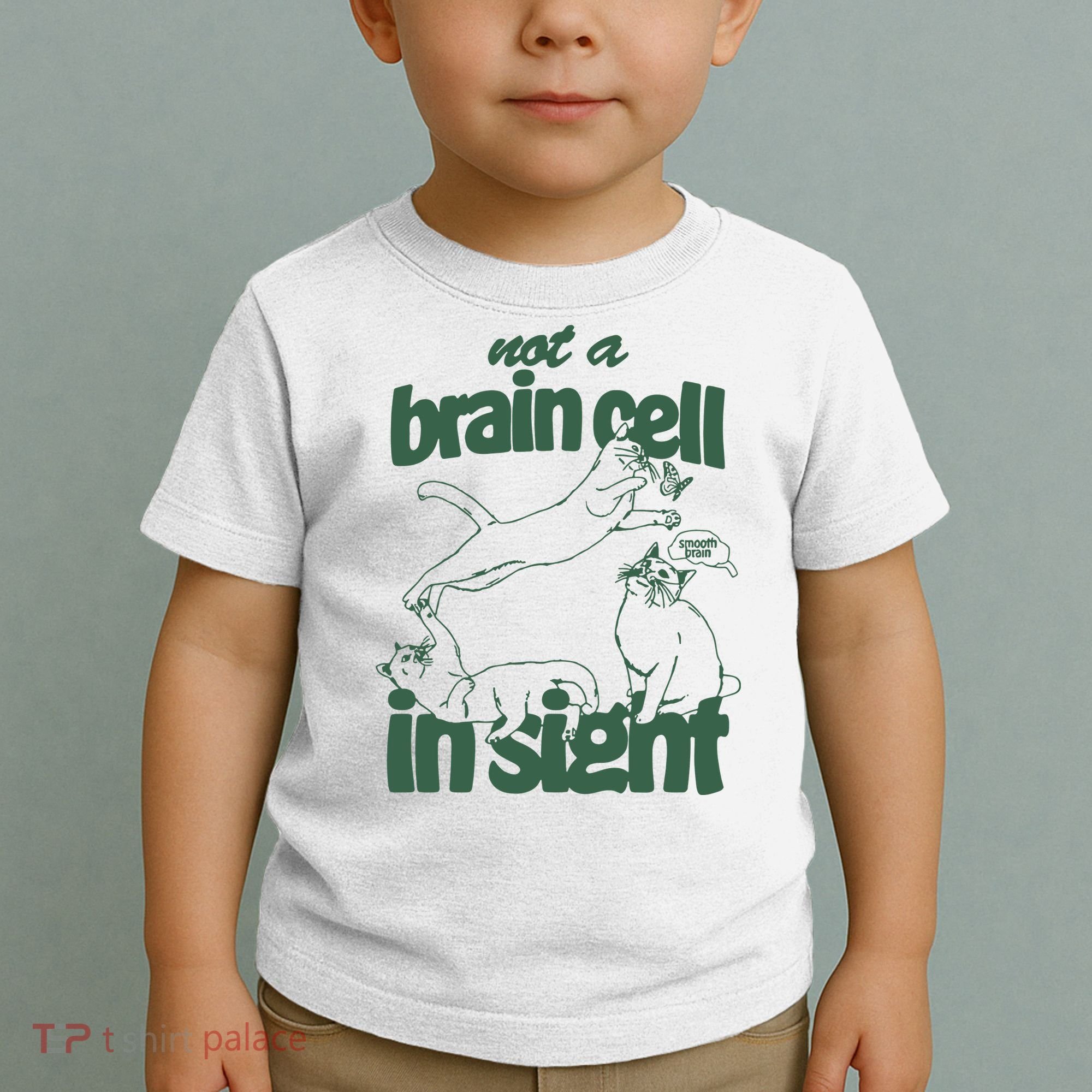 Cat Not A Brain Cell In Sight Toddler T-Shirt