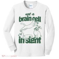 Cat Not A Brain Cell In Sight Kids Long Sleeve Shirt thumb 0