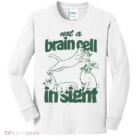 Cat Not A Brain Cell In Sight Kids Long Sleeve Shirt thumb 0