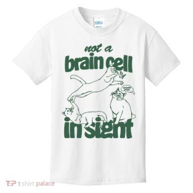 Cat Not A Brain Cell In Sight Kids T-Shirt