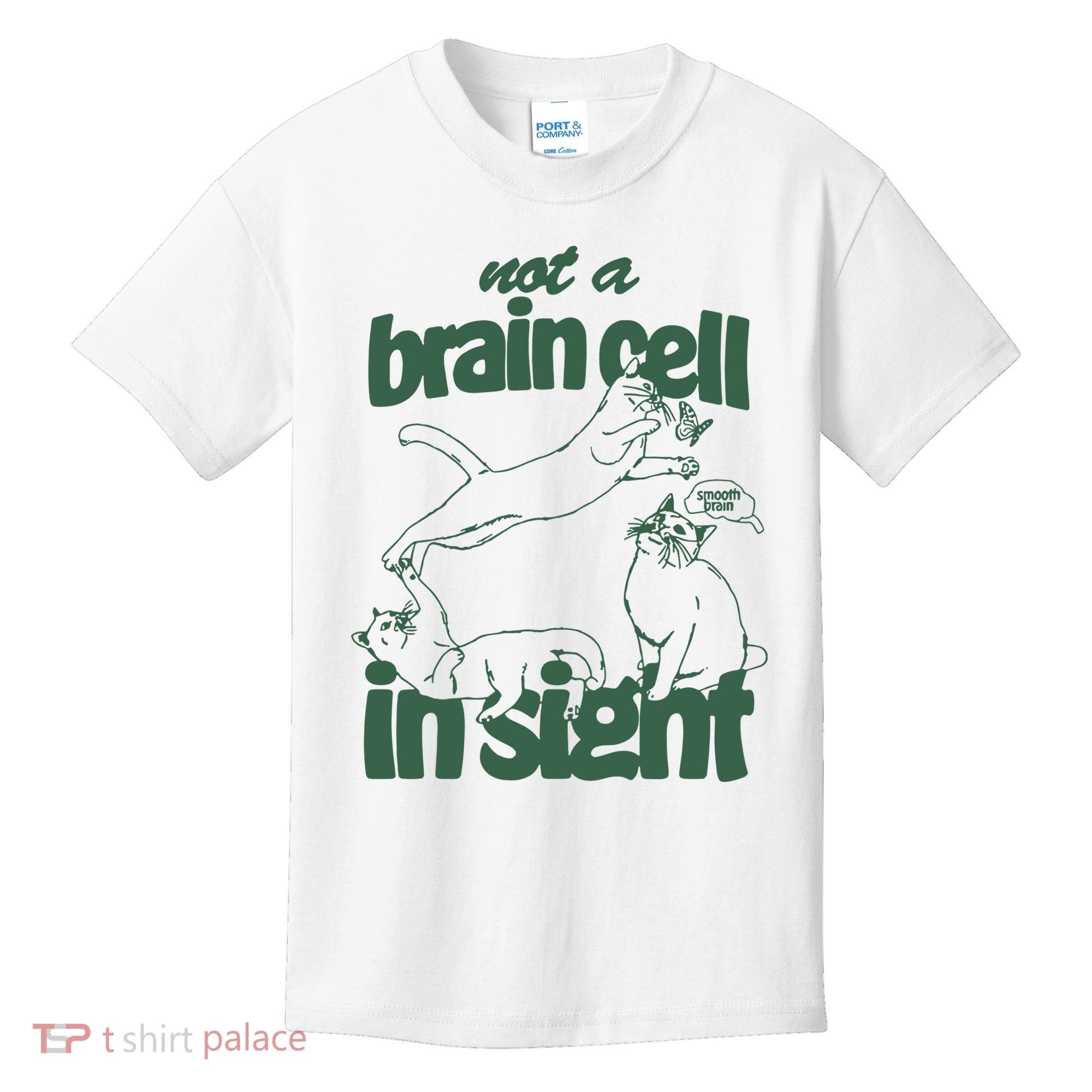 Cat Not A Brain Cell In Sight Kids T-Shirt