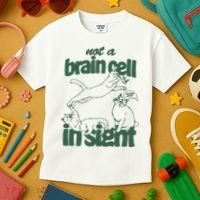 Cat Not A Brain Cell In Sight Kids T-Shirt thumb 3
