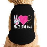 Certified Nursing Assistant Peace Love CNA Nurse Doggie Tank thumb 0