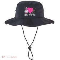 Certified Nursing Assistant Peace Love CNA Nurse Bucket Hat thumb 0