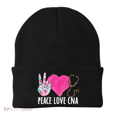 Certified Nursing Assistant Peace Love CNA Nurse Beanie