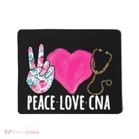 Certified Nursing Assistant Peace Love CNA Nurse Mousepad thumb 0