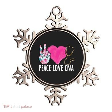 Certified Nursing Assistant Peace Love CNA Nurse Ornament