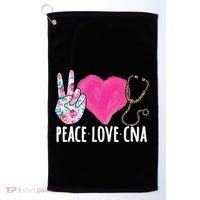 Certified Nursing Assistant Peace Love CNA Nurse Golf Towel thumb 0