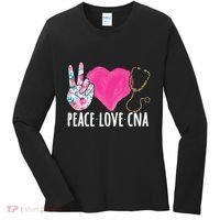 Certified Nursing Assistant Peace Love CNA Nurse Women's Long Sleeve Shirt thumb 0