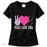 Certified Nursing Assistant Peace Love CNA Nurse Women's T-Shirt thumb 0