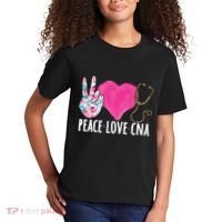 Certified Nursing Assistant Peace Love CNA Nurse Kids T-Shirt thumb 2