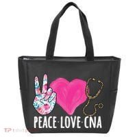 Certified Nursing Assistant Peace Love CNA Nurse Tote Bag thumb 0