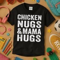 Chicken Nugs and Mama Hugs Toddler for Chicken Nugget Lover Kids T-Shirt thumb 3