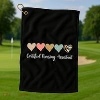 Certified Nursing Assistant Leopard Nurse Assistant Cna Gift Golf Towel thumb 1