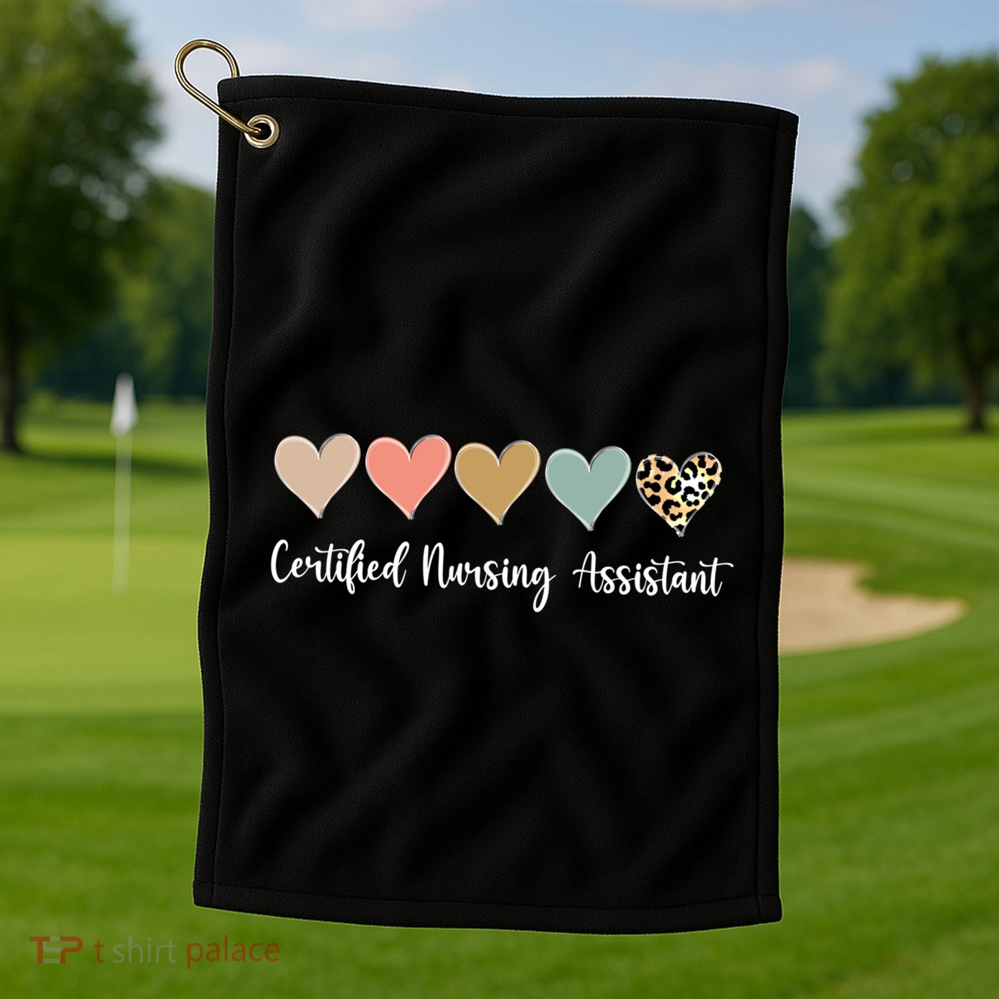 Certified Nursing Assistant Leopard Nurse Assistant Cna Gift Golf Towel