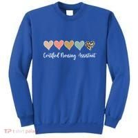 Certified Nursing Assistant Leopard Nurse Assistant Cna Gift Sweatshirt thumb 0
