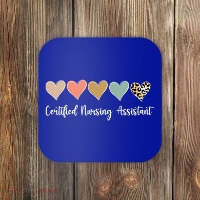 Certified Nursing Assistant Leopard Nurse Assistant Cna Gift Coaster