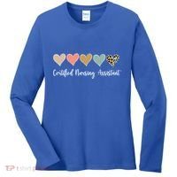 Certified Nursing Assistant Leopard Nurse Assistant Cna Gift Women's Long Sleeve Shirt thumb 0