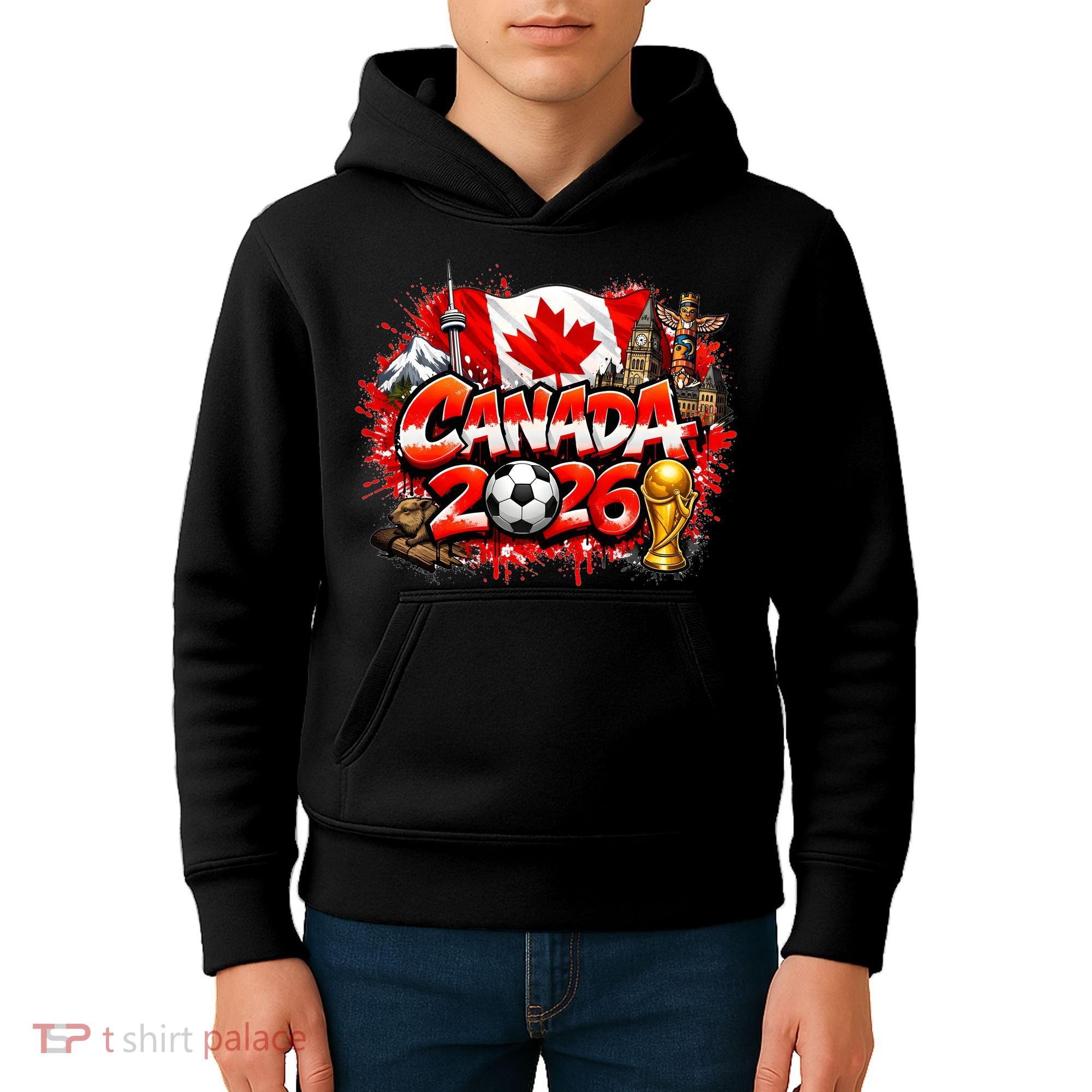 CANADA North America Soccer Tournament 2026 Kids Hoodie