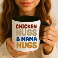 Chicken Nugs And Mama Hugs Coffee Mug thumb 3