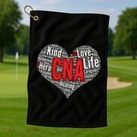 Certified Nursing Assistant Cna Heart Healthcare Profession Cool Gift Golf Towel thumb 1