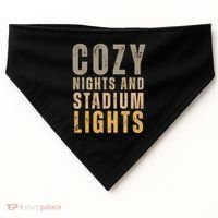 Cozy Nights And Stadium Lights Football USA-Made Doggie Bandana thumb 0