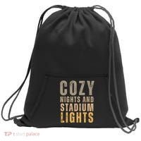 Cozy Nights And Stadium Lights Football Sweatshirt Cinch Pack Bag thumb 0