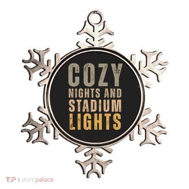 Cozy Nights And Stadium Lights Football Ornament