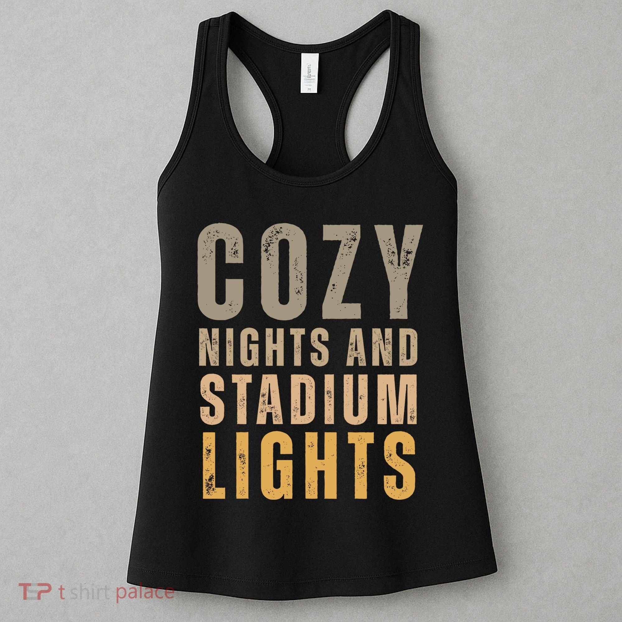 Cozy Nights And Stadium Lights Football Women's Tank Top