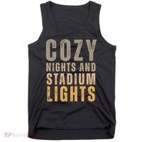 Cozy Nights And Stadium Lights Football Tank Top thumb 0