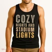 Cozy Nights And Stadium Lights Football Tank Top thumb 3