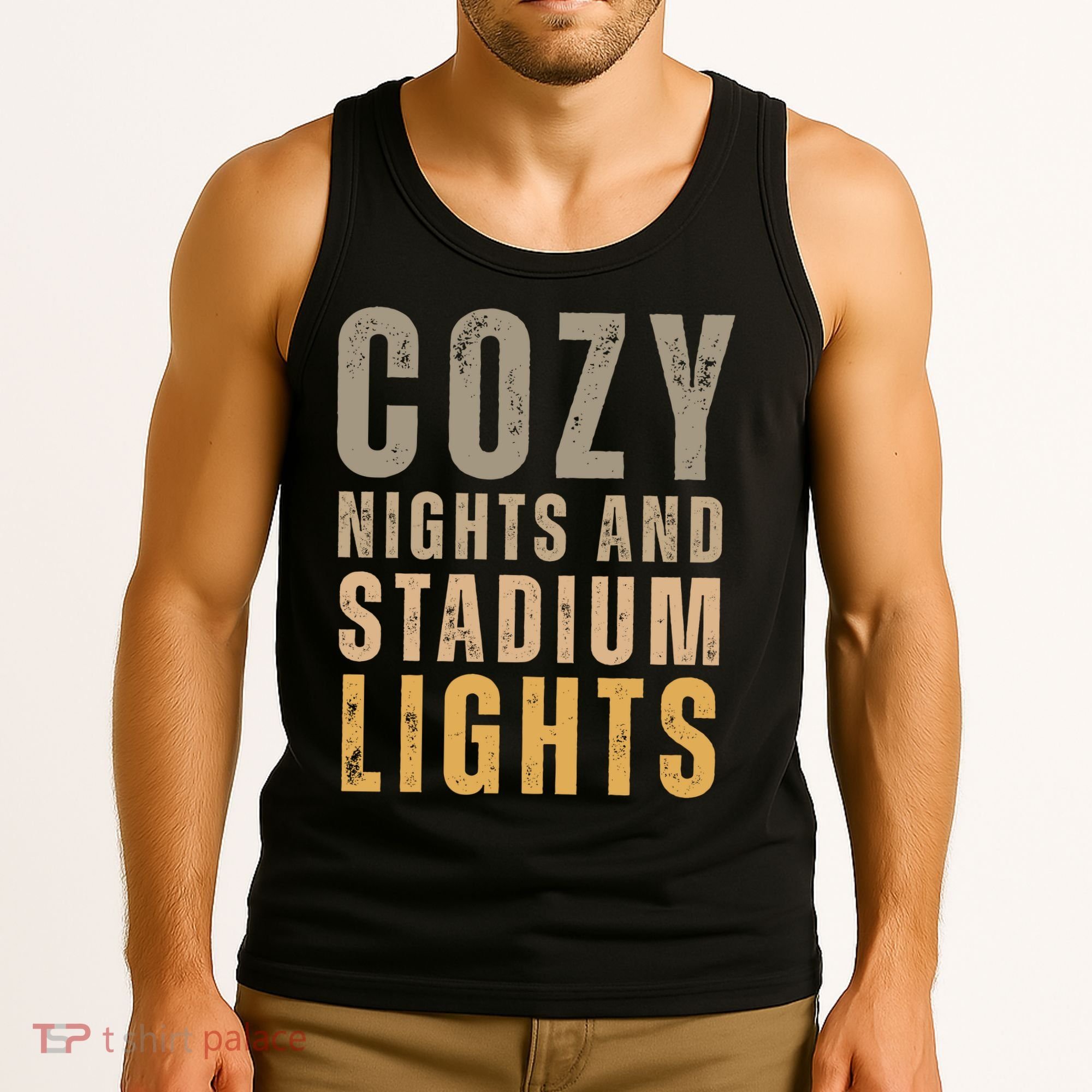 Cozy Nights And Stadium Lights Football Tank Top
