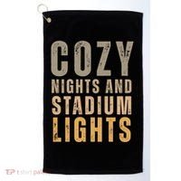 Cozy Nights And Stadium Lights Football Golf Towel thumb 0
