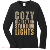 Cozy Nights And Stadium Lights Football Women's Long Sleeve Shirt thumb 0