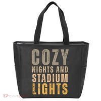 Cozy Nights And Stadium Lights Football Tote Bag thumb 0