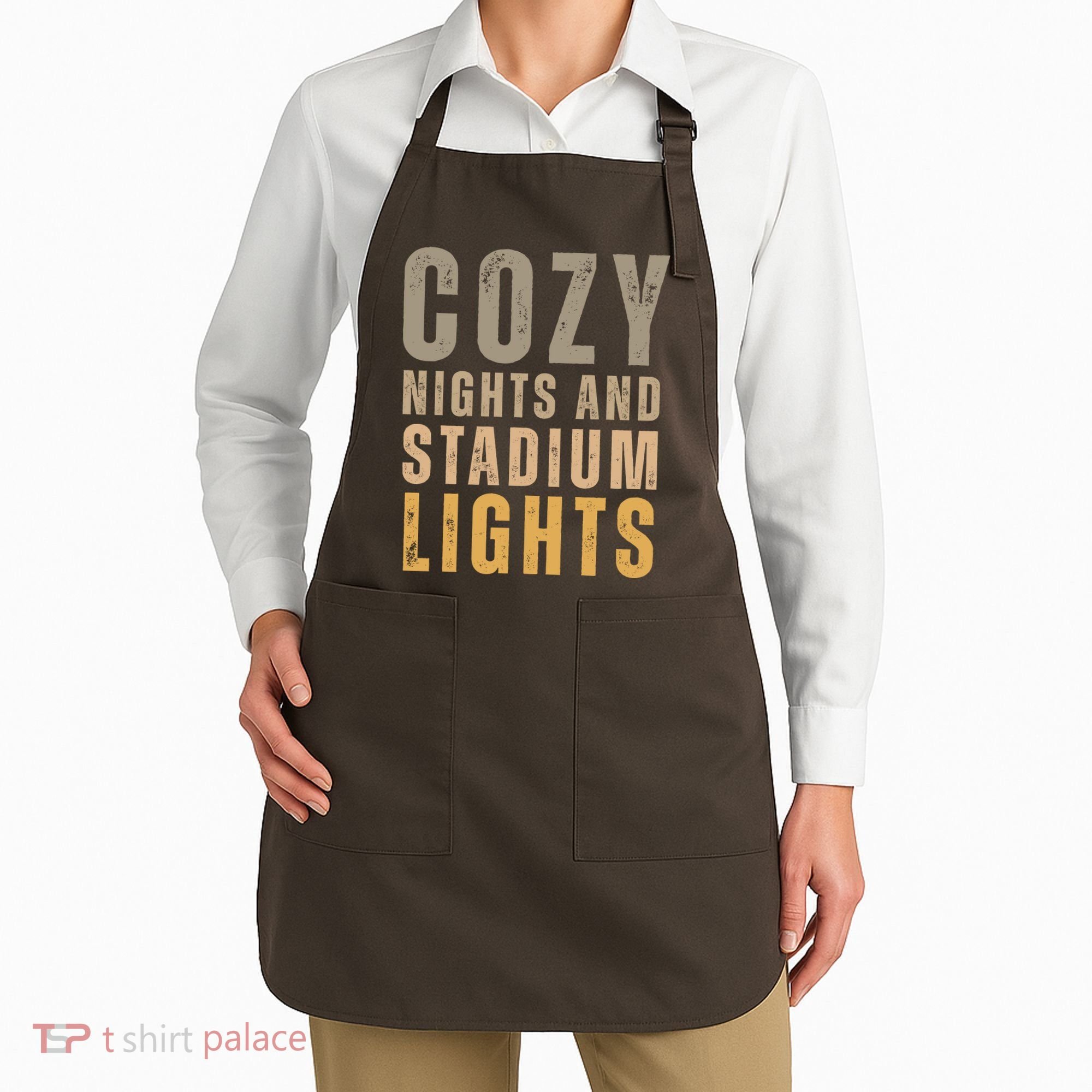 Cozy Nights And Stadium Lights Football Apron