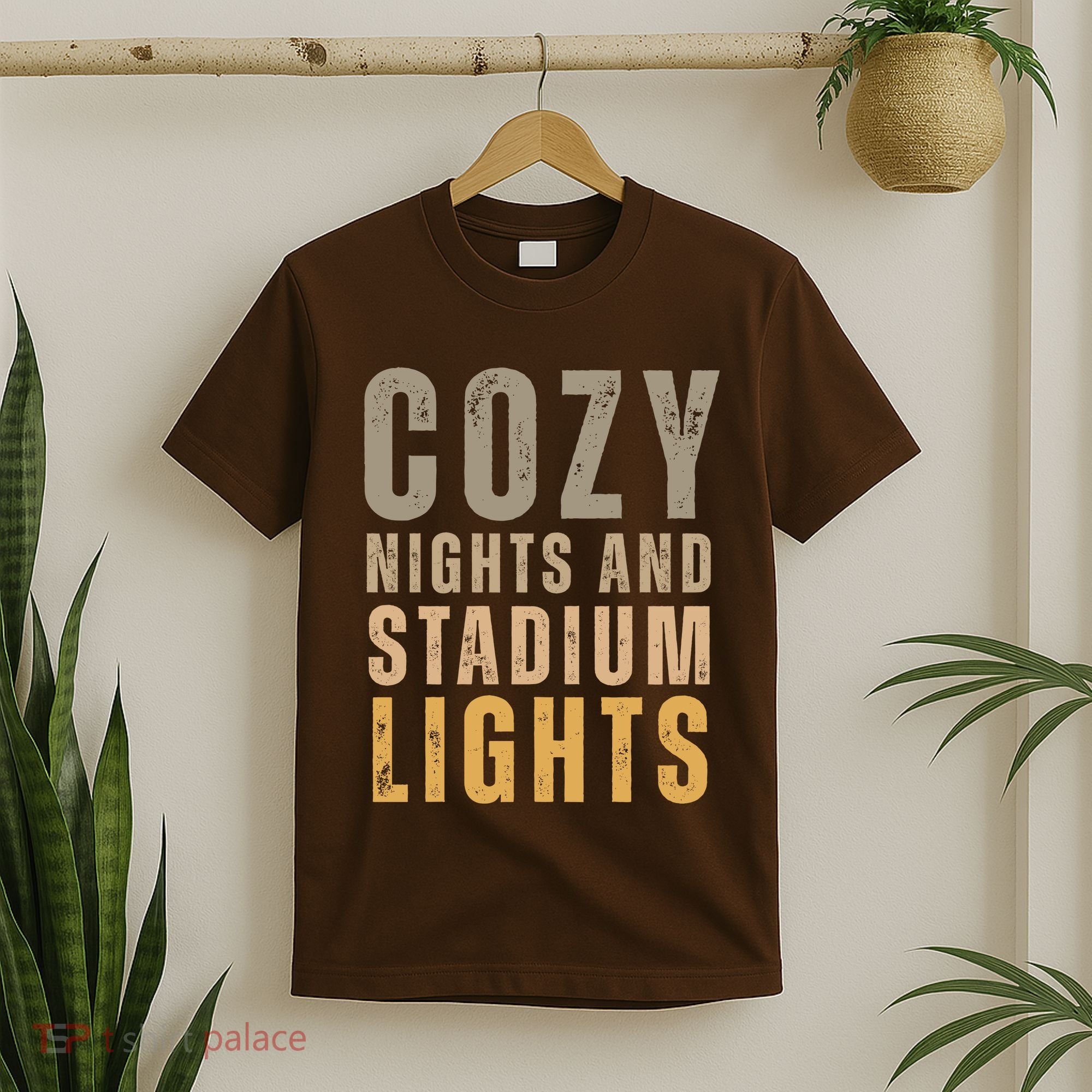 Cozy Nights And Stadium Lights Football T-Shirt