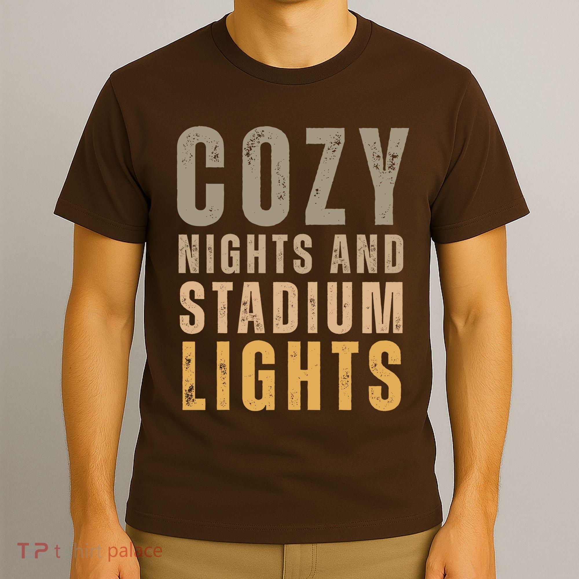 Cozy Nights And Stadium Lights Football T-Shirt